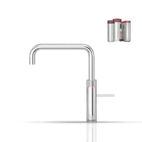 Quooker Chroom Fusion Square 5 in 1 kokend water kraan